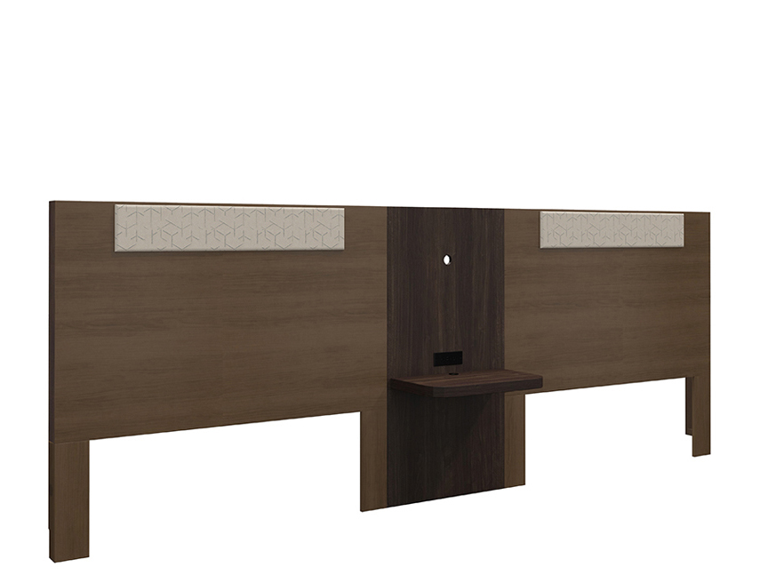 Double Queen Heaboard with nightstand for Holiday Inn Express