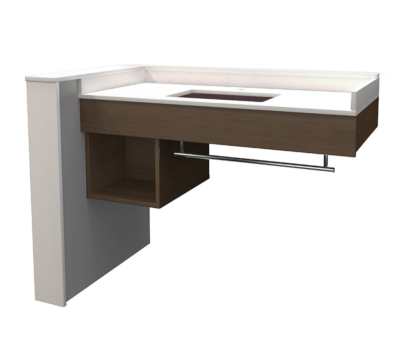 Standard vanity with cuby, ADA Compliant for Holiday Inn Express