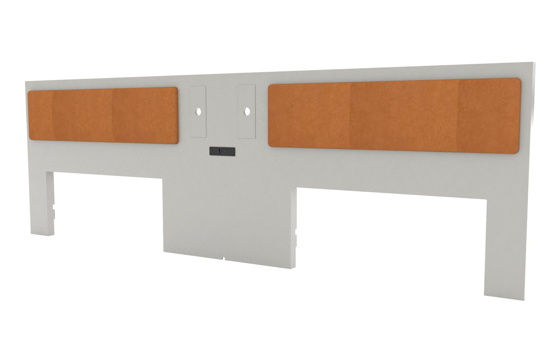 Upholstered double queen headboard with legs for Comfort Inn and Suites