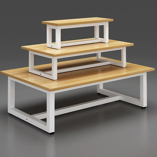 Sawhorse style retail display table