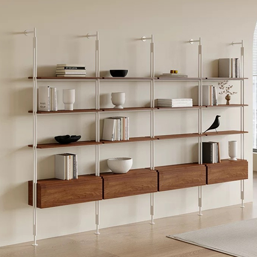 Wall mounted storage and shelves system