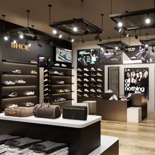 Merchandising Display for Sportwear Store