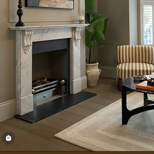 Ornate Victorian Marble Fireplace Surround