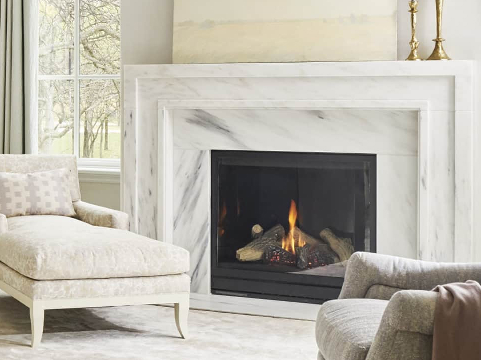 Residential Modern Marble Fireplace Mantel