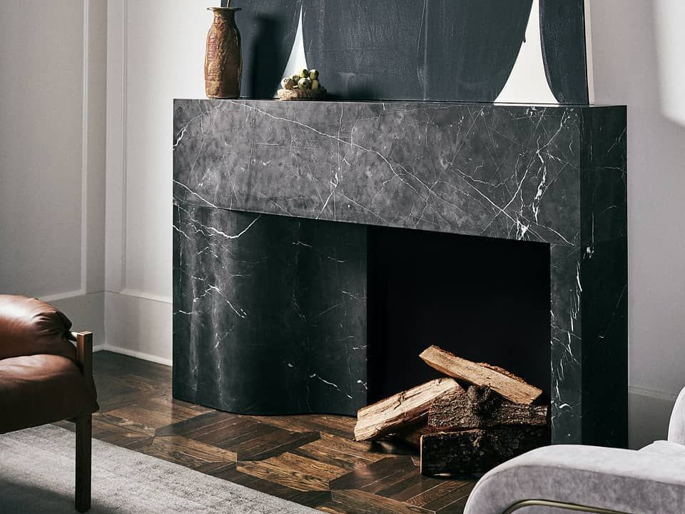 Black Marble Fireplace