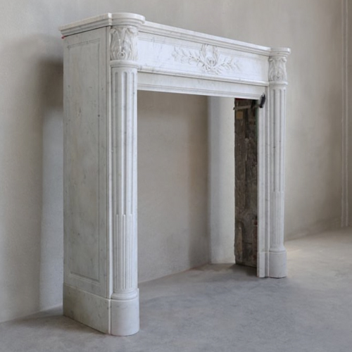 Antique marble fireplace made of Carrara marble from Italy