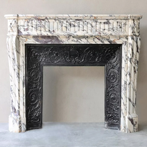 Reproduciton antique marble fireplace by Calacatta Viola