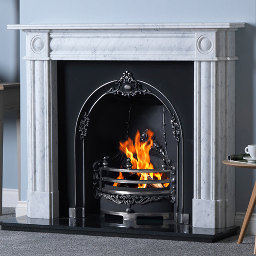 Georgian Period Fireplace Mantel by Bianco Carrara Marble