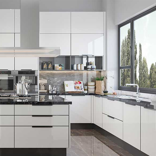 Gloss European kitchen cabinets
