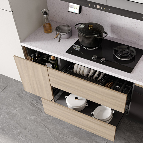 engineered wood apartment kitchen cabinets