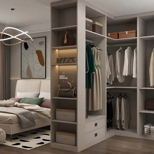 Interior designer curated wardrobe and closet designs
