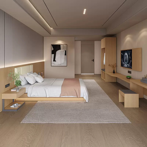  wood grain panel furniture for hotel guest room