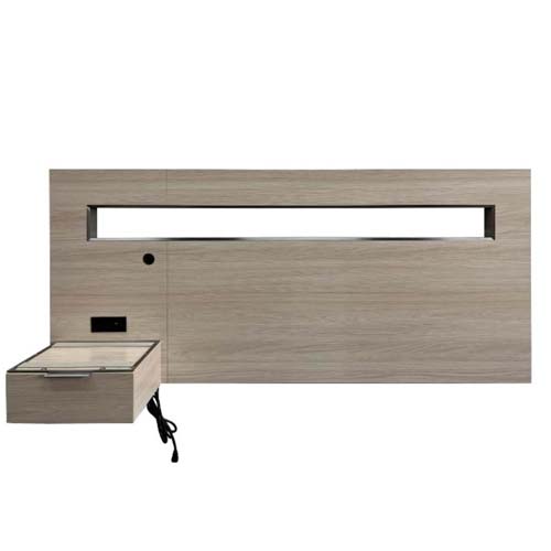 King Headboard with Floating Nightstand