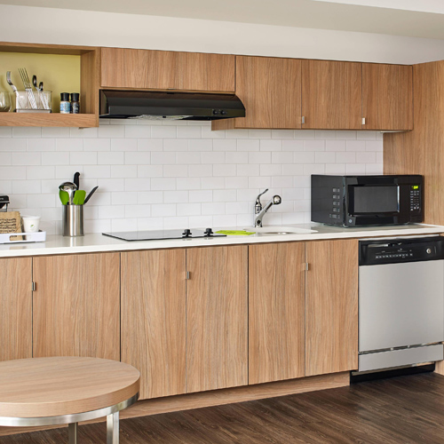 hotel kitchenette cabinetry