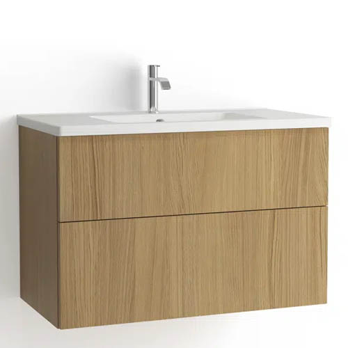 Floating hotel vanity cabinet