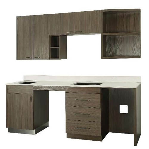 Woodgrain kitchen cabinetry for Hyatt House hotel