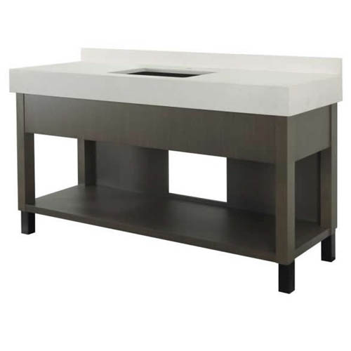 Freestanding wooden bathroom vanity base for Hyatt House hotel