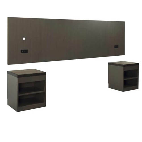 King headboard and nightstand for hotel rooms