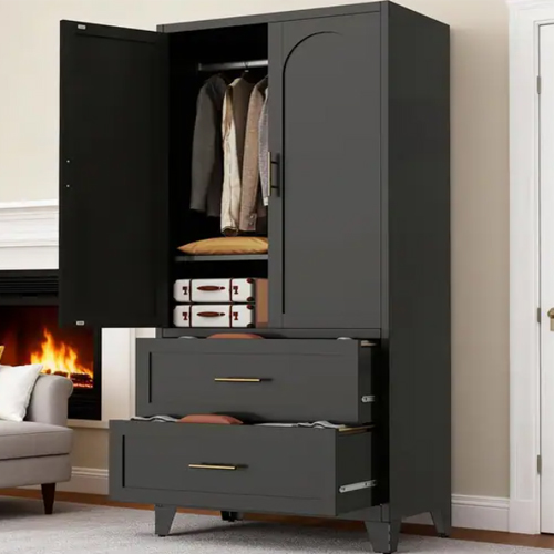 2 Doors Wardrobe Armoire Closet with Shelf