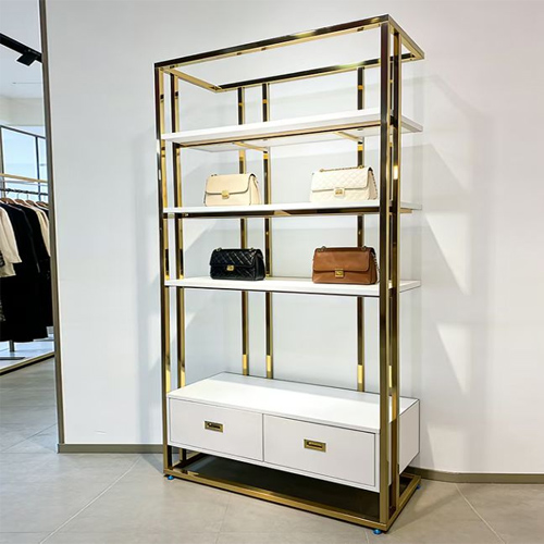 Metal and wood commercial display cabinet