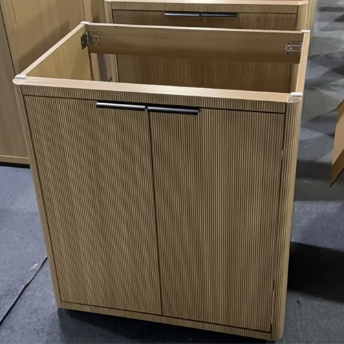 modern freestanding wood bathroom vanity