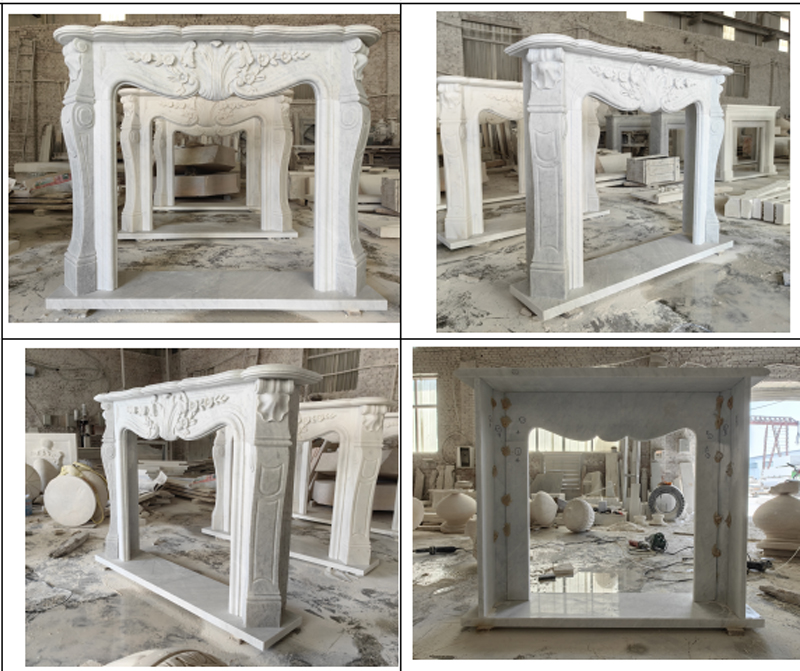quality inspection of marble fireplace mantel.jpg